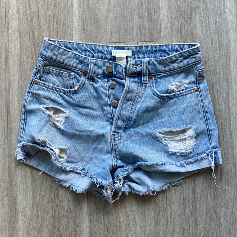 H&M Light Blue Denim Jean Shorts